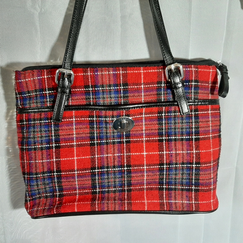 Tommy Hilfiger Plaid Hand Bag Purse